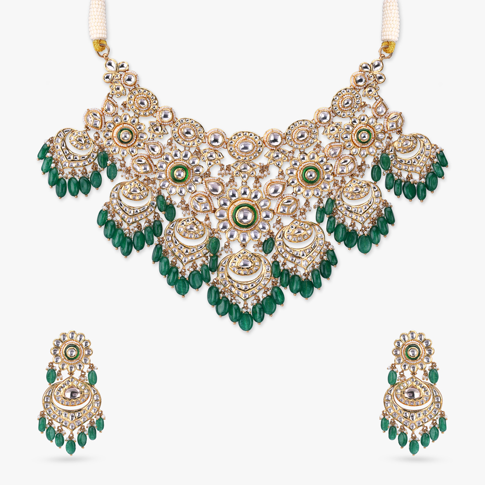 Kundan Crown Gold Necklace Set,,hi-res image number null