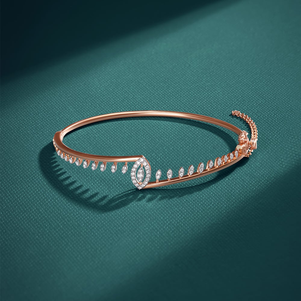 

Enchanting Teardrop Diamond Bangle