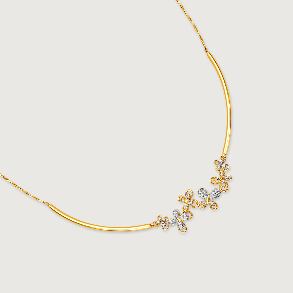 Butterfly Garden Diamond Necklace,,hi-res image number null