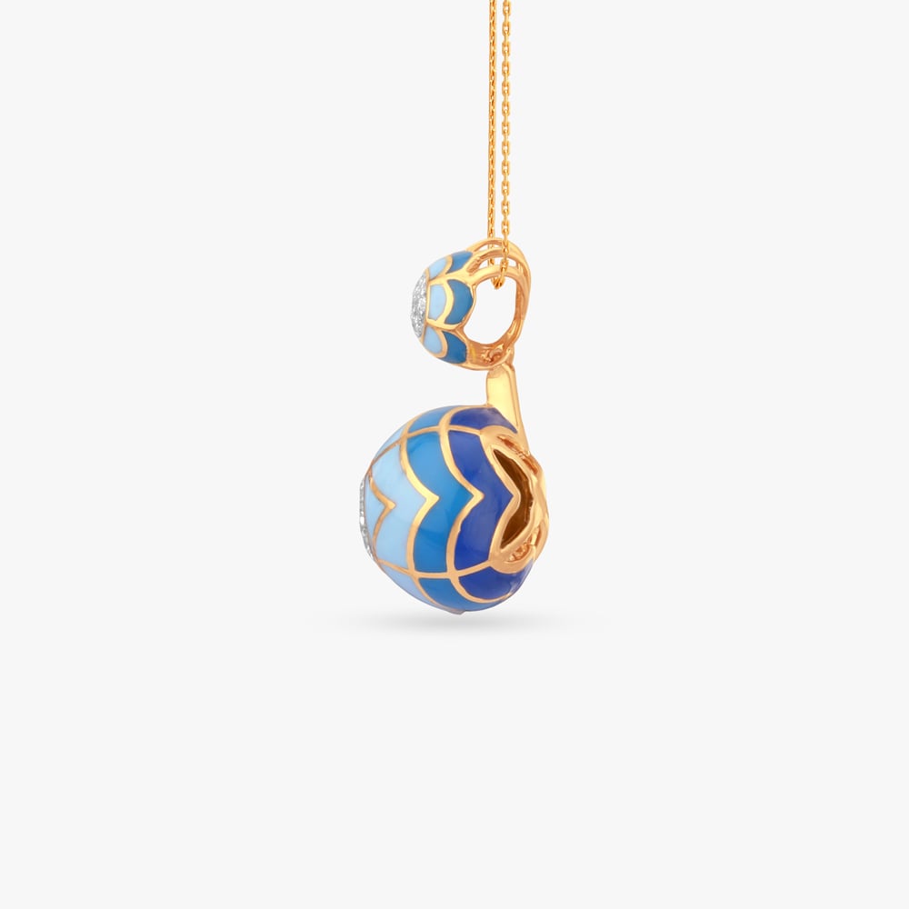 Azure Orbit Diamond Pendant,,hi-res image number null