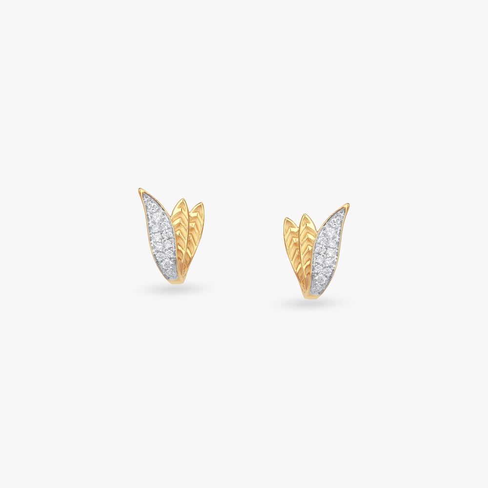 Contour Wing Diamond Stud Earrings,,hi-res image number null