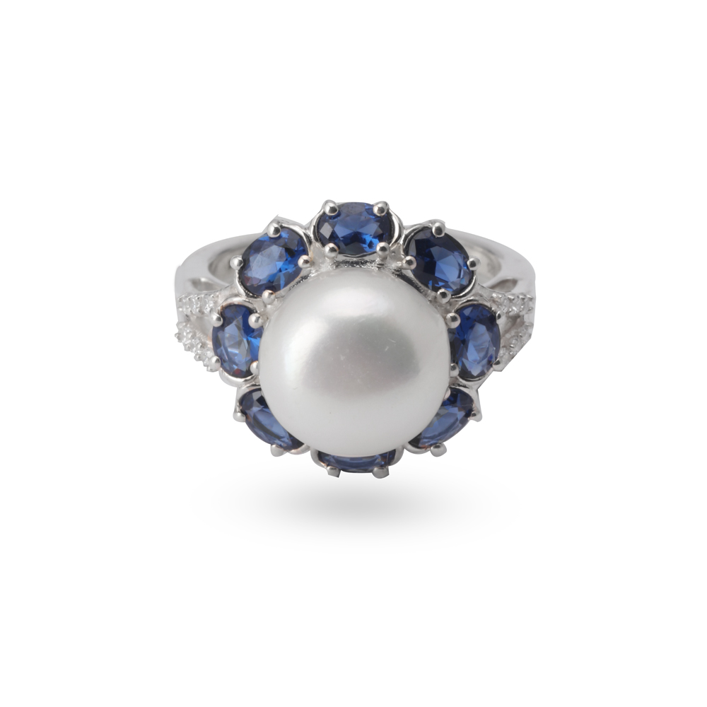 Floral Cascade Pearl Ring,,hi-res image number null