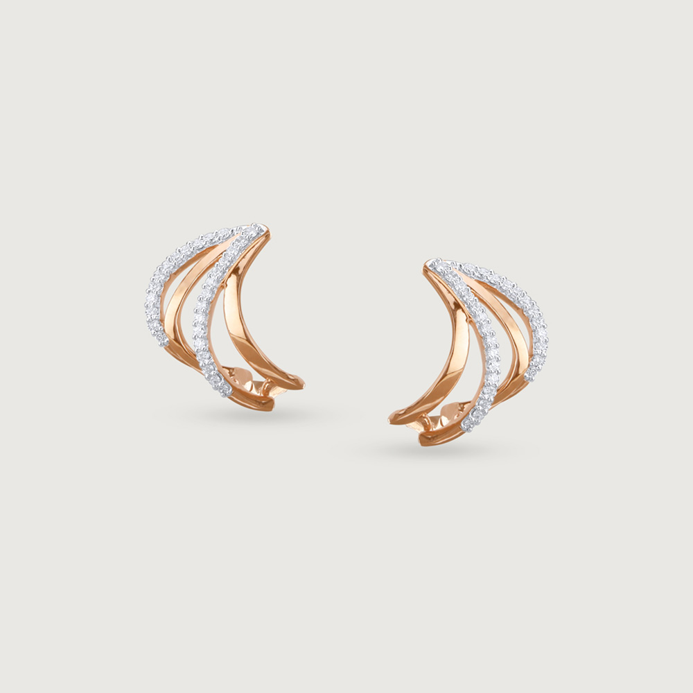 Blushing Swirl Diamond Earrings,,hi-res image number null