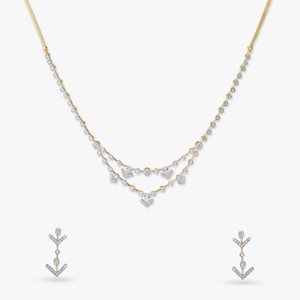 Luxe Layers Diamond Necklace Set,,hi-res image number null