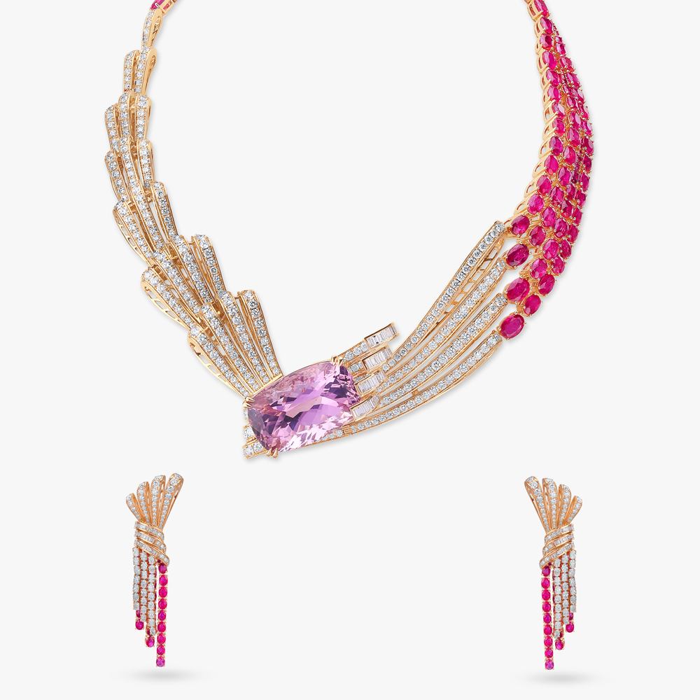 Comet Symphony Diamond Necklace Set,,hi-res image number null