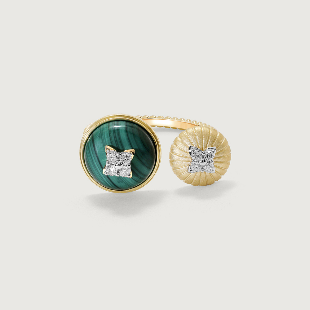 14KT Green Goddess Diamond and Malachite Ring,,hi-res image number null