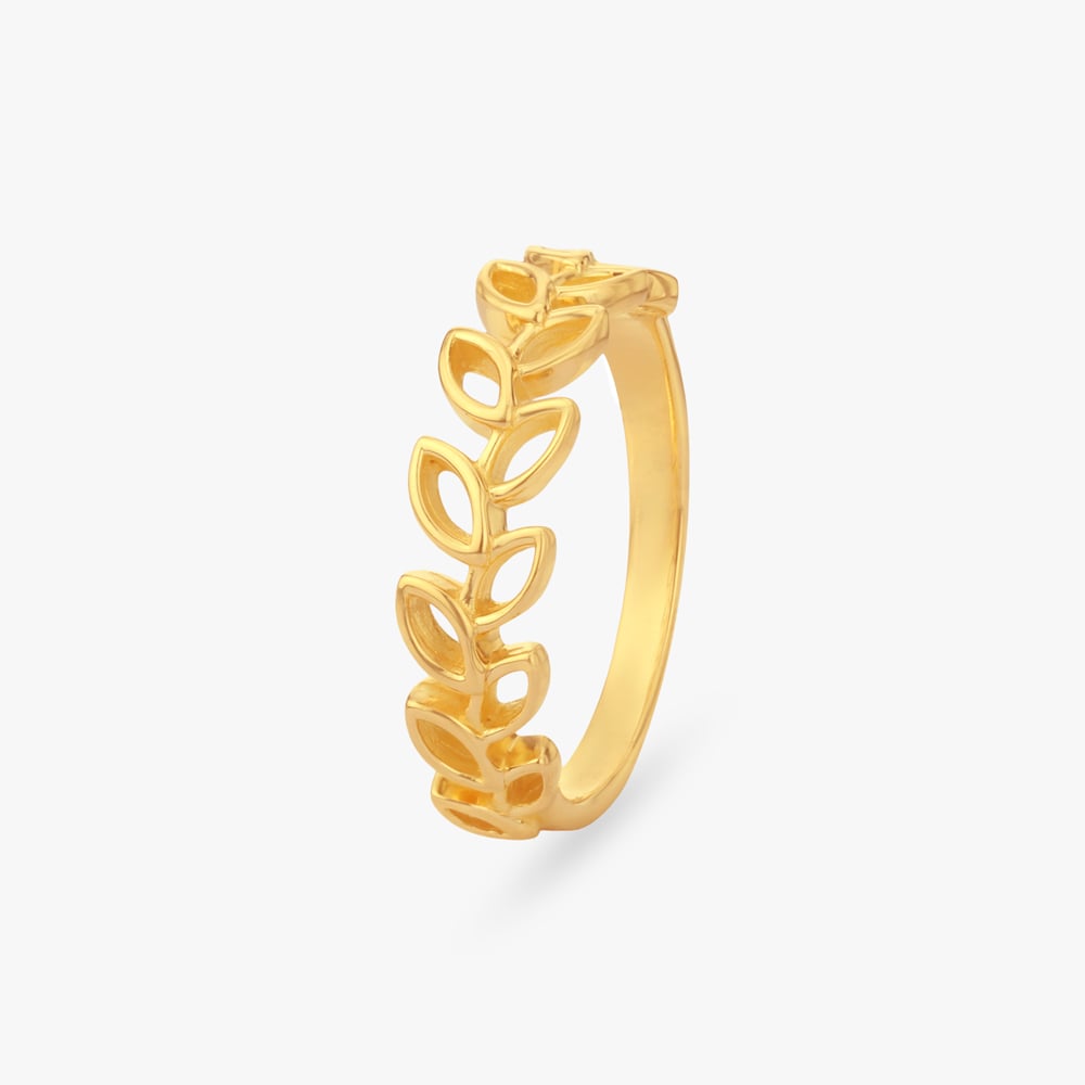 Leaf Garland Gold Finger Ring,,hi-res image number null