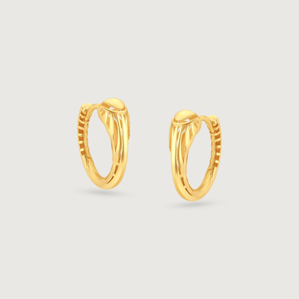 Sleek Radiant Gold Hoop Earrings,,hi-res image number null