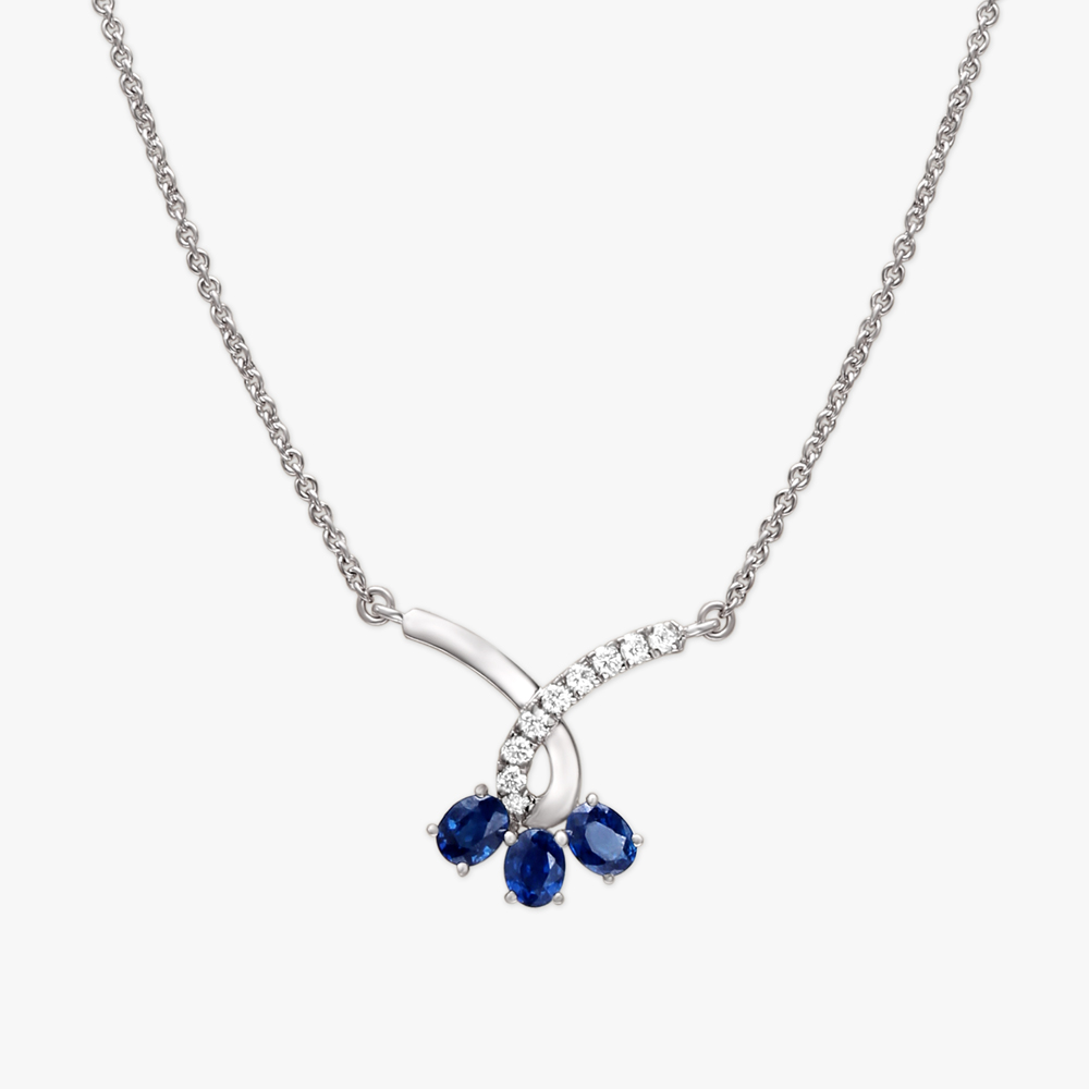 Raw Sapphire Necklace and Earrings Set - Uniquelan Jewelry