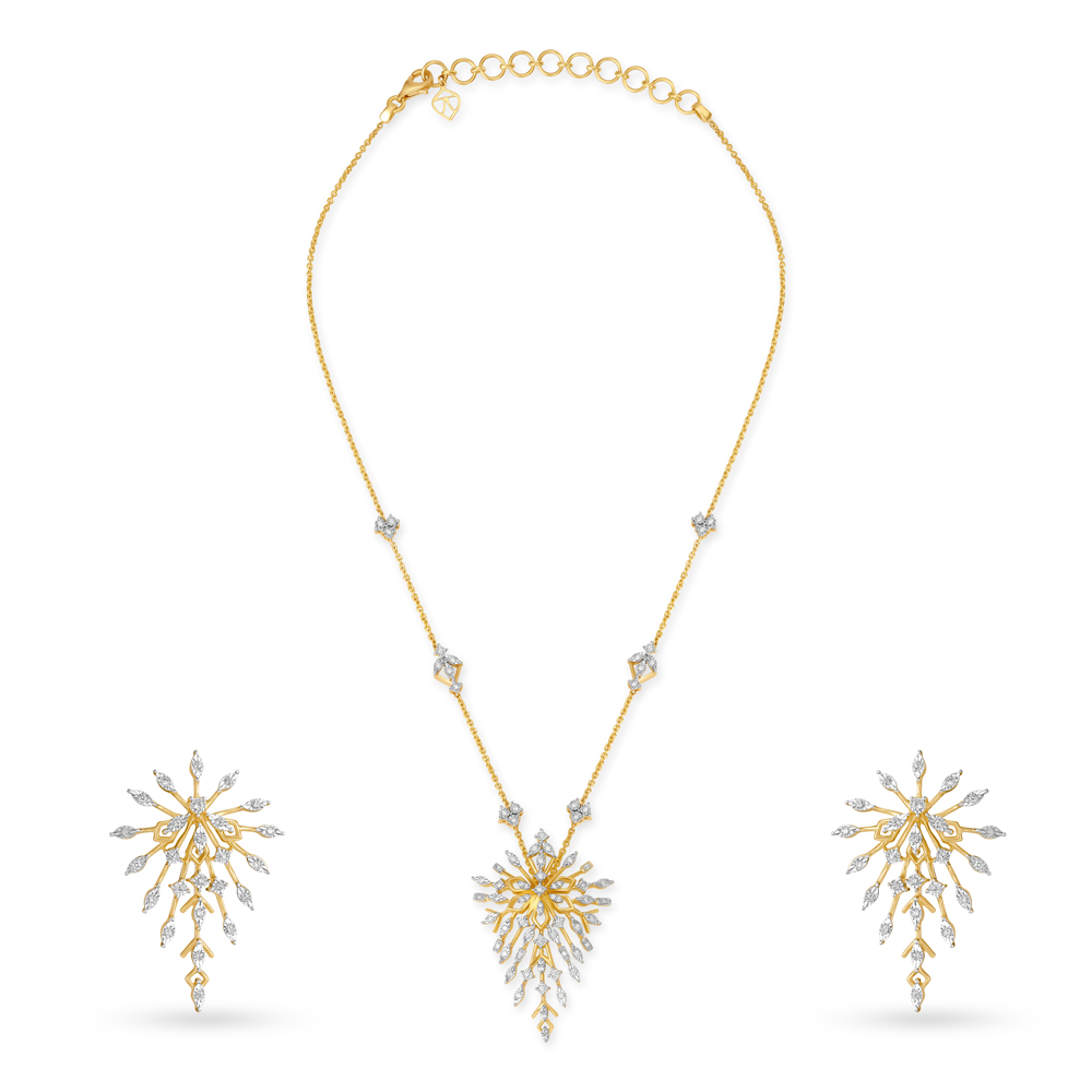 Minimal Diamond Necklace Set,,hi-res image number null