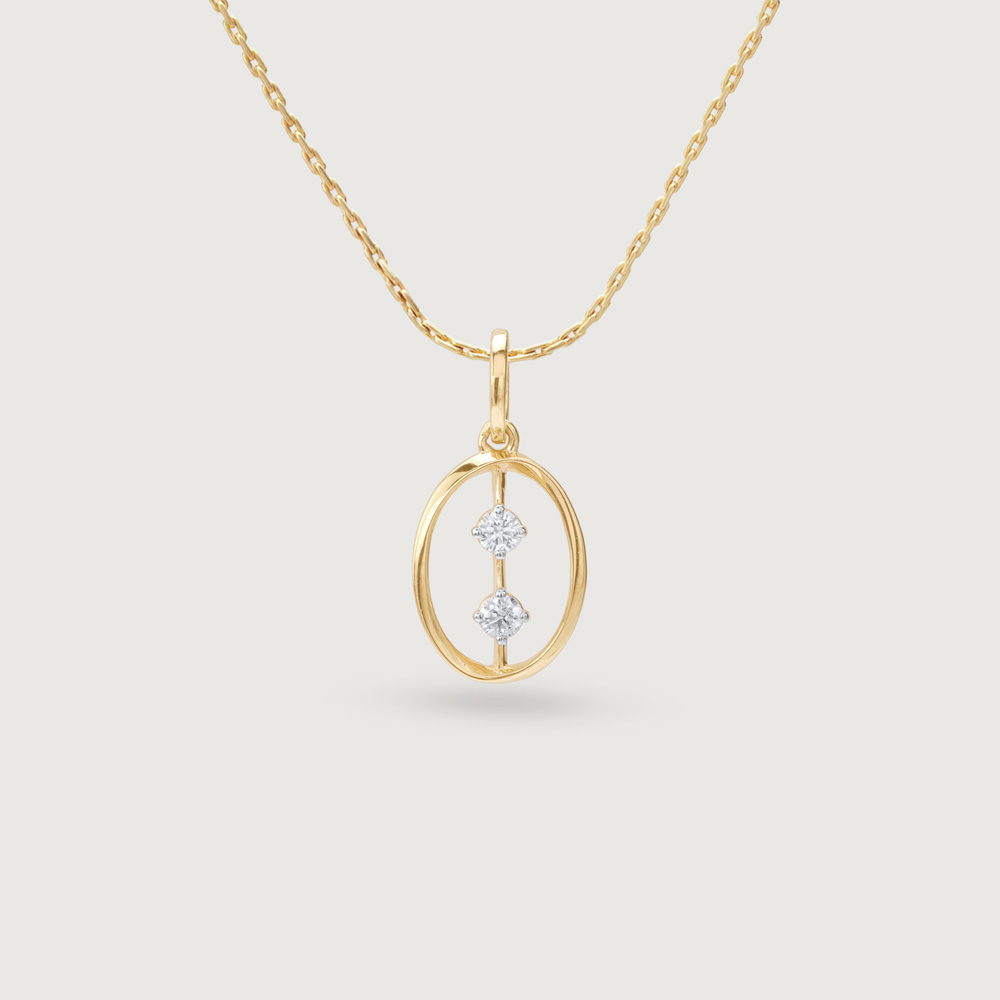 Oval Pop Diamond Pendant,,hi-res image number null