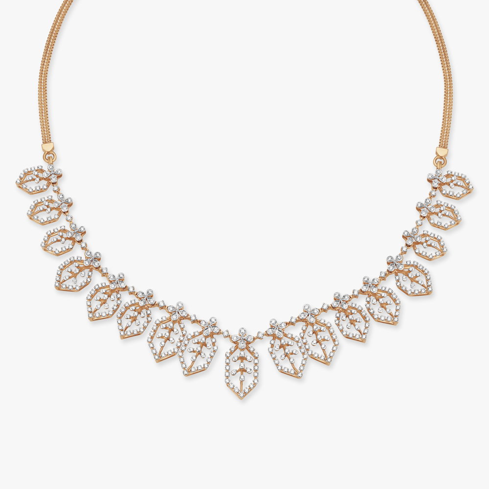 Luminous Leaflets Diamond Necklace