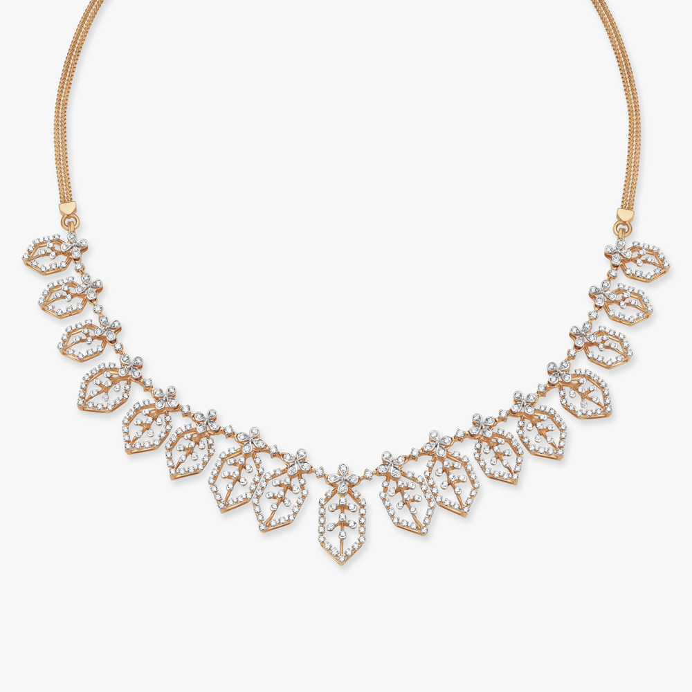 Luminous Leaflets Diamond Necklace,,hi-res image number null