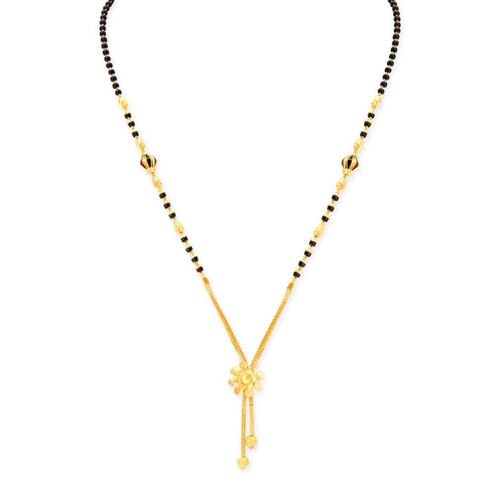 Solitary Flower Mangalsutra,,hi-res image number null