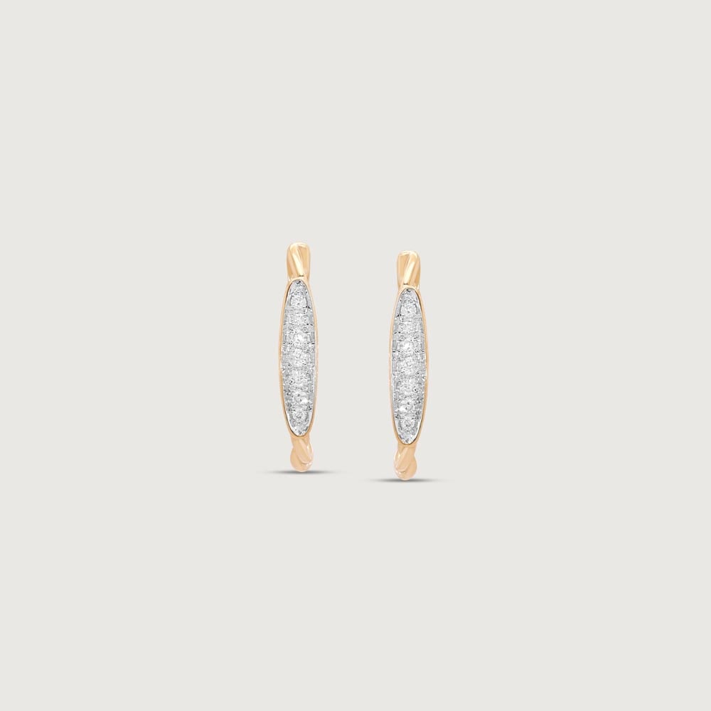 Quiet Gleam Diamond Hoop Earrings,,hi-res image number null