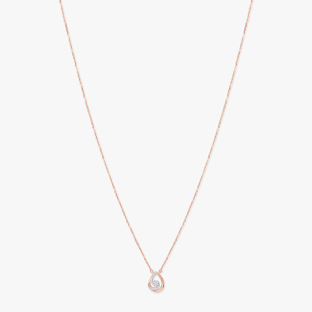 Swirl Sparkle Diamond Pendant with Chain,,hi-res image number null