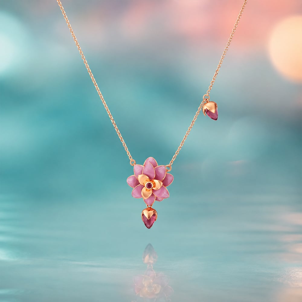 Blush Harmony Gold Pendant with Chain,,hi-res image number null