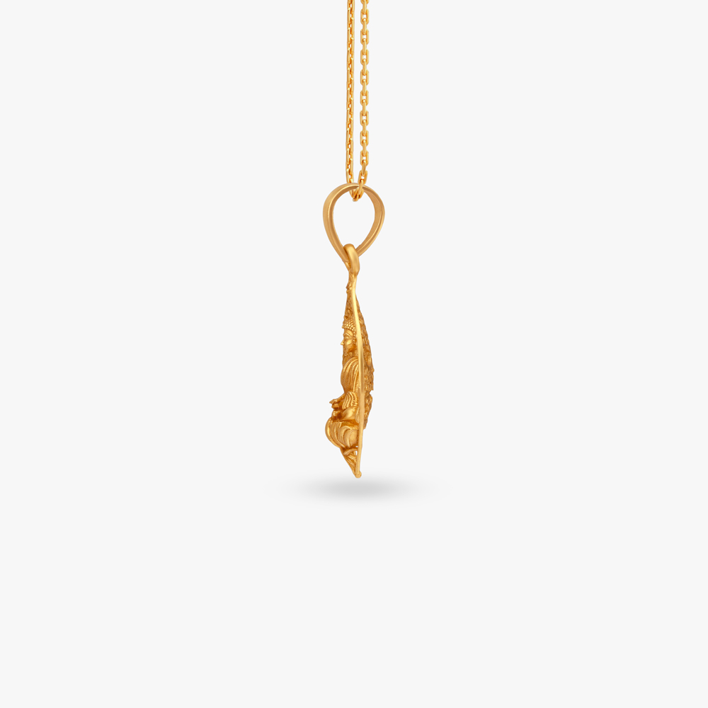 Serene Buddha Gold Pendant,,hi-res image number null