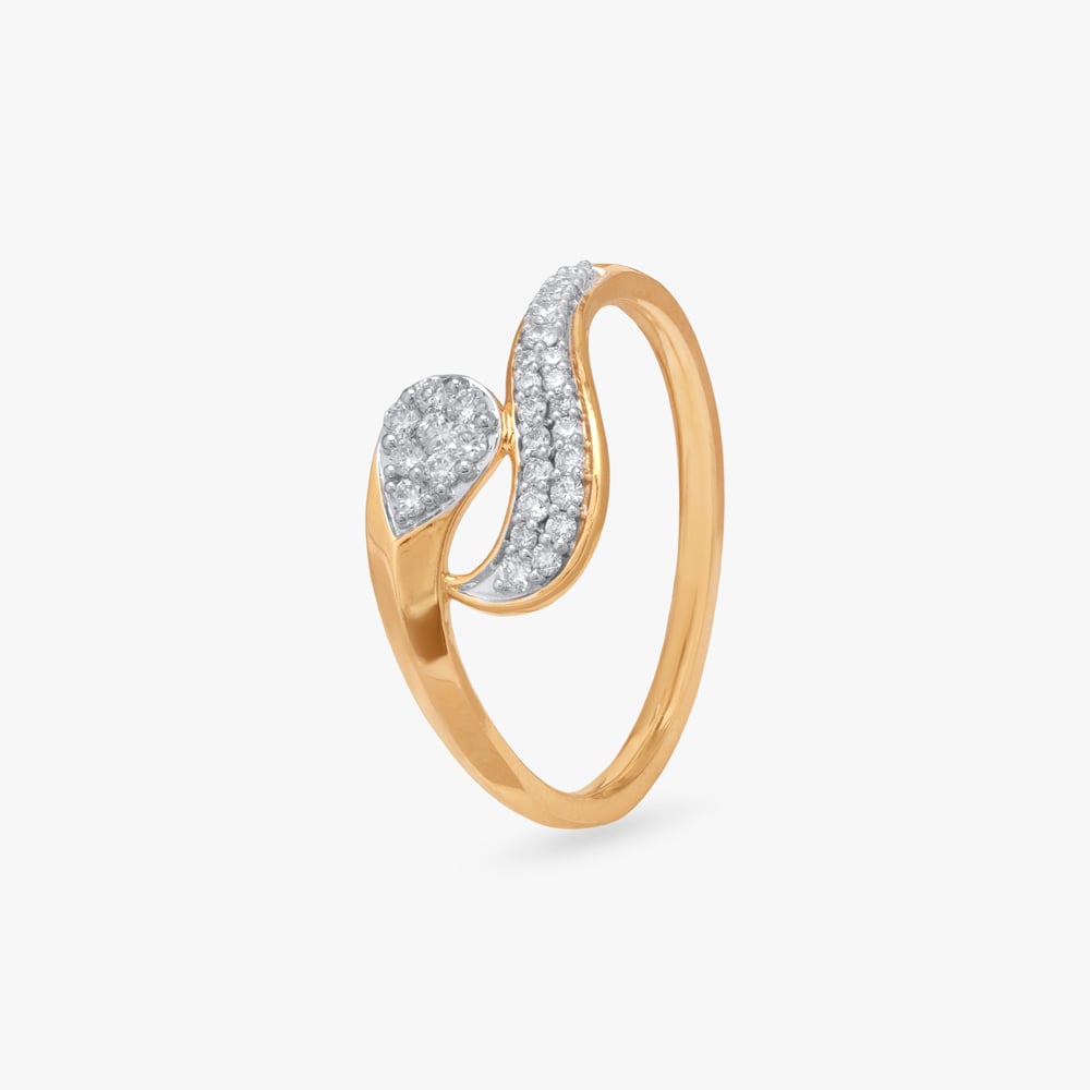 Graceful Curve Diamond Finger Ring,,hi-res image number null