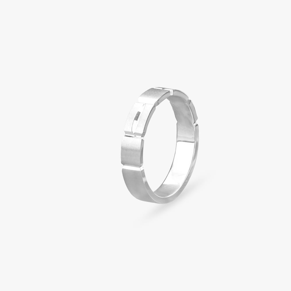 

Bold Block Platinum Ring For Men