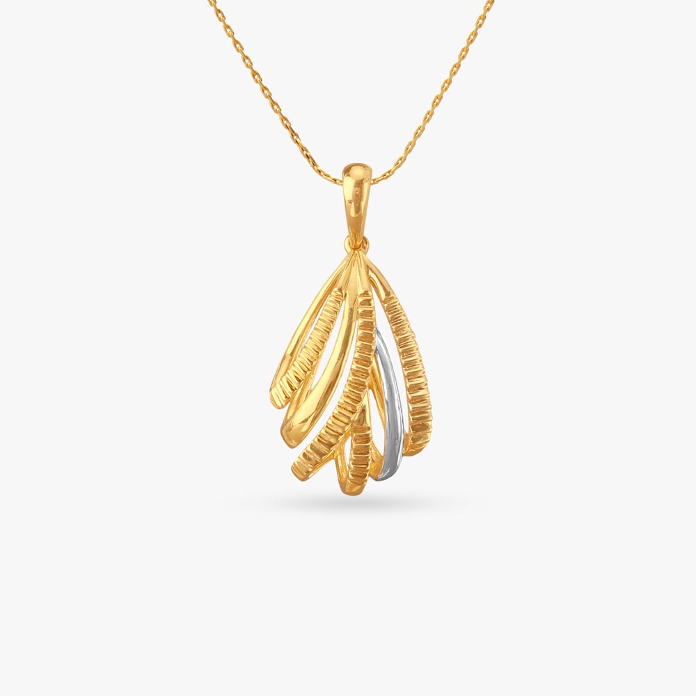 

Ribbon Loop Gold Pendant