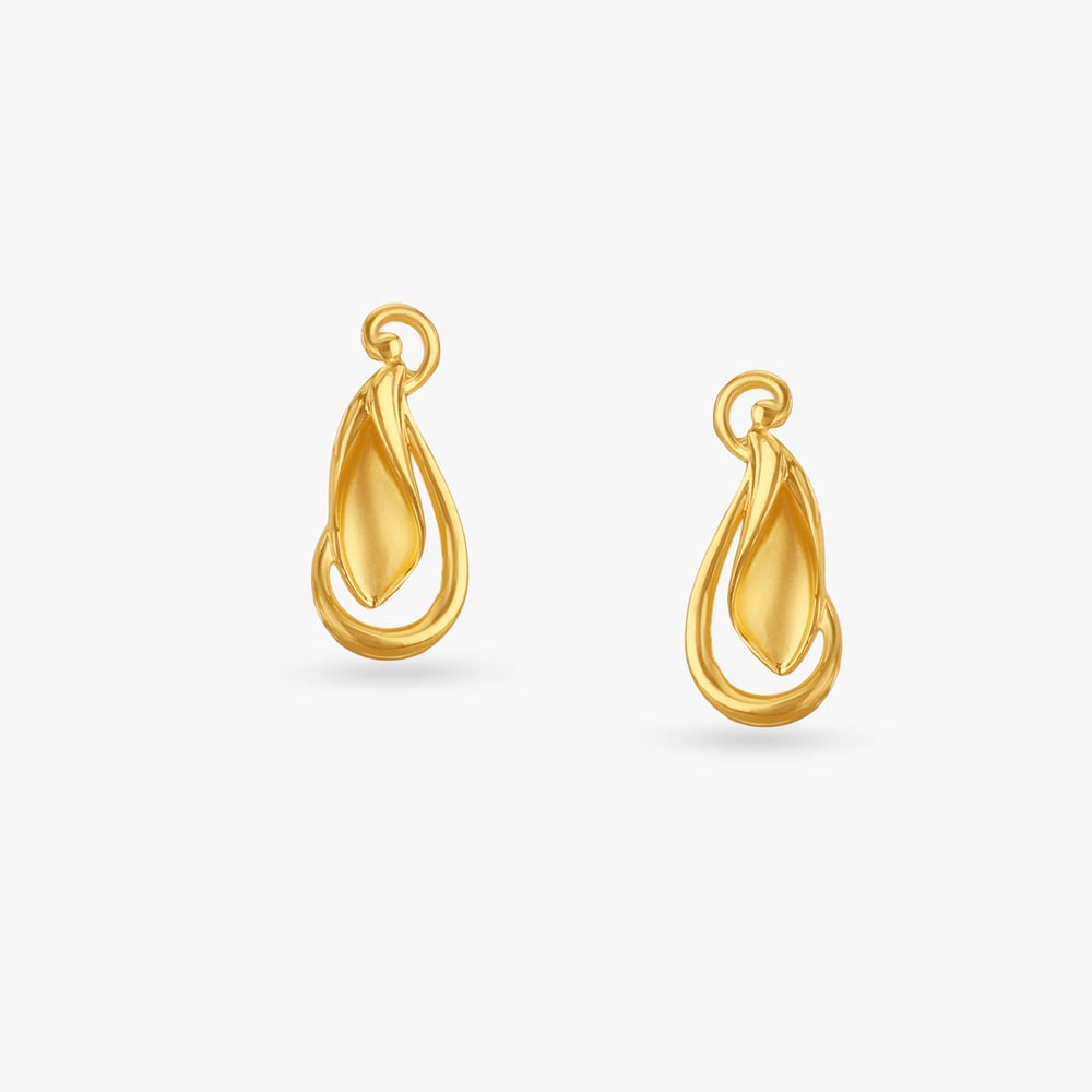 Sculpted Flow Gold Stud Earrings,,hi-res image number null