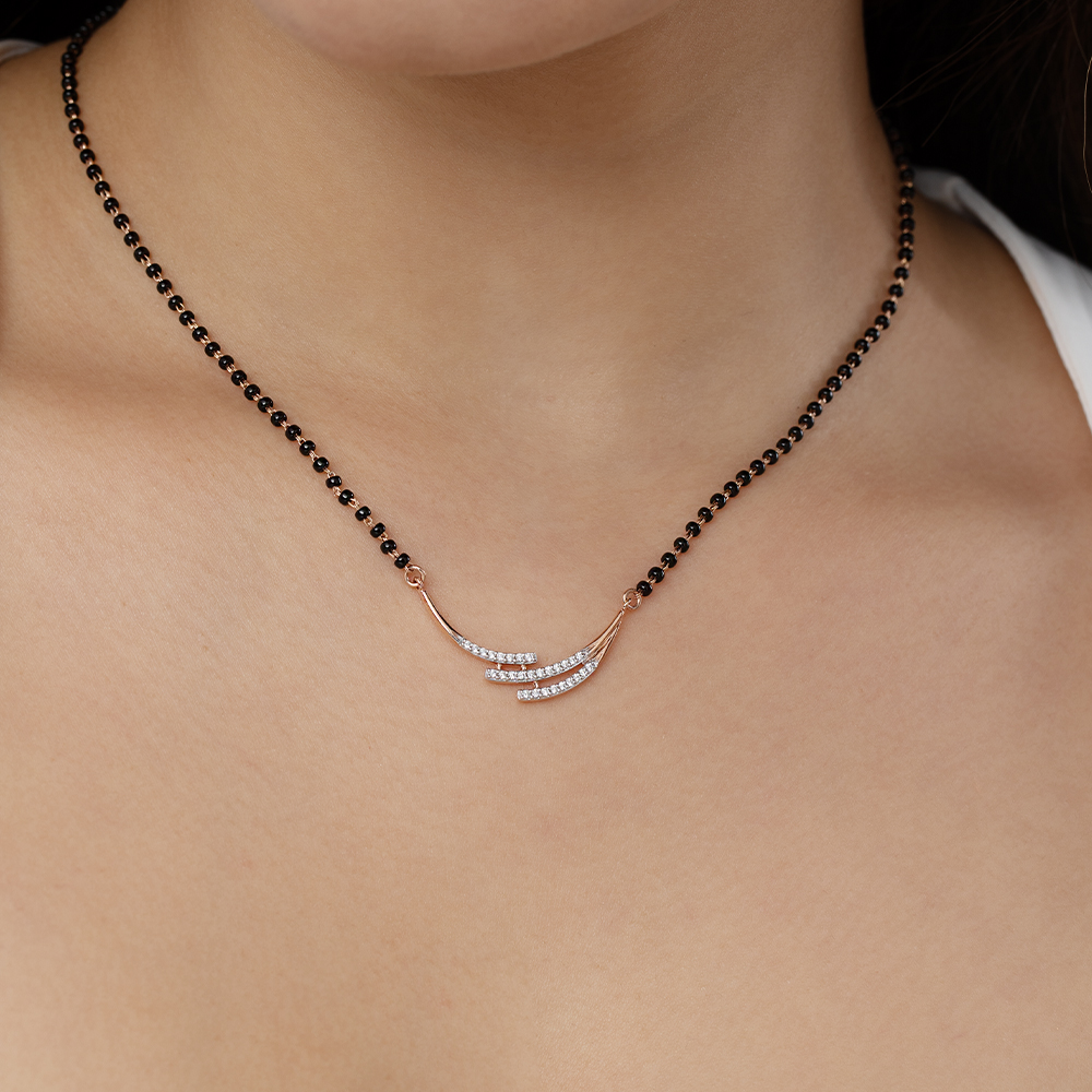 Whispering Waves Gold and Diamond Mangalsutra,,hi-res image number null