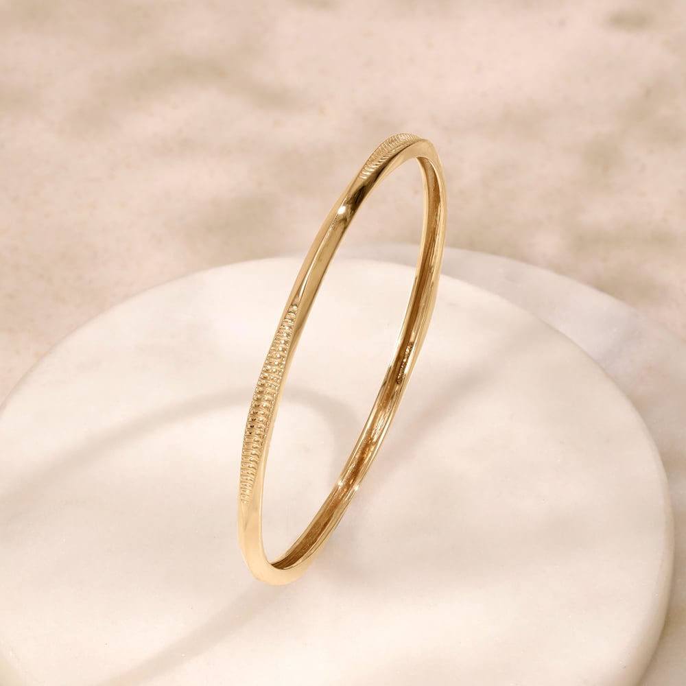 Refined Linear Gold Bangle,,hi-res image number null
