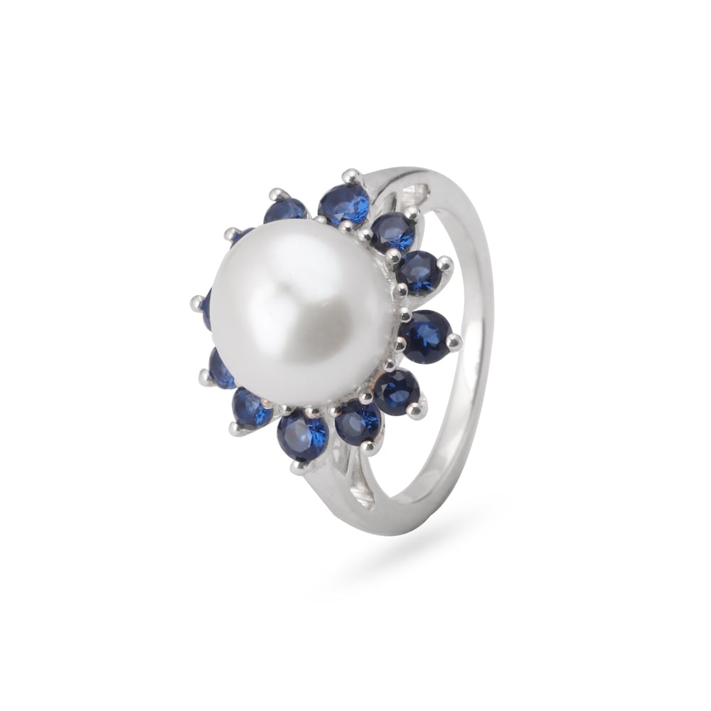 Azure Glamour Solitaire Ring