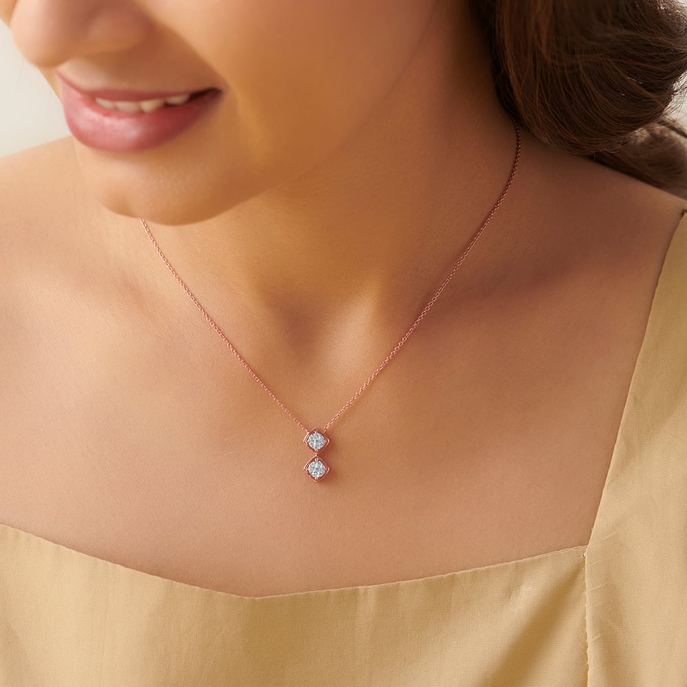 Bold Geometry Diamond Necklace,,hi-res image number null