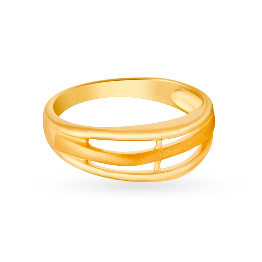 Sleek Gold Mesh Ring,,hi-res image number null