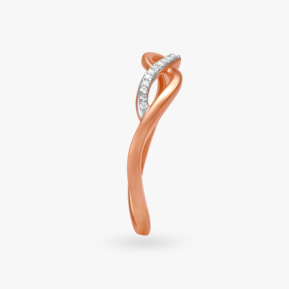 Stately Crossover Diamond Ring,,hi-res image number null