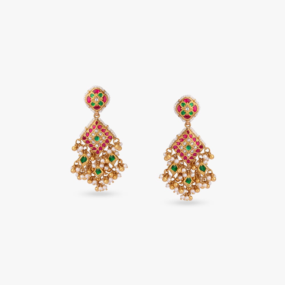 Crimson Scallop Gold Necklace Set,,hi-res image number null