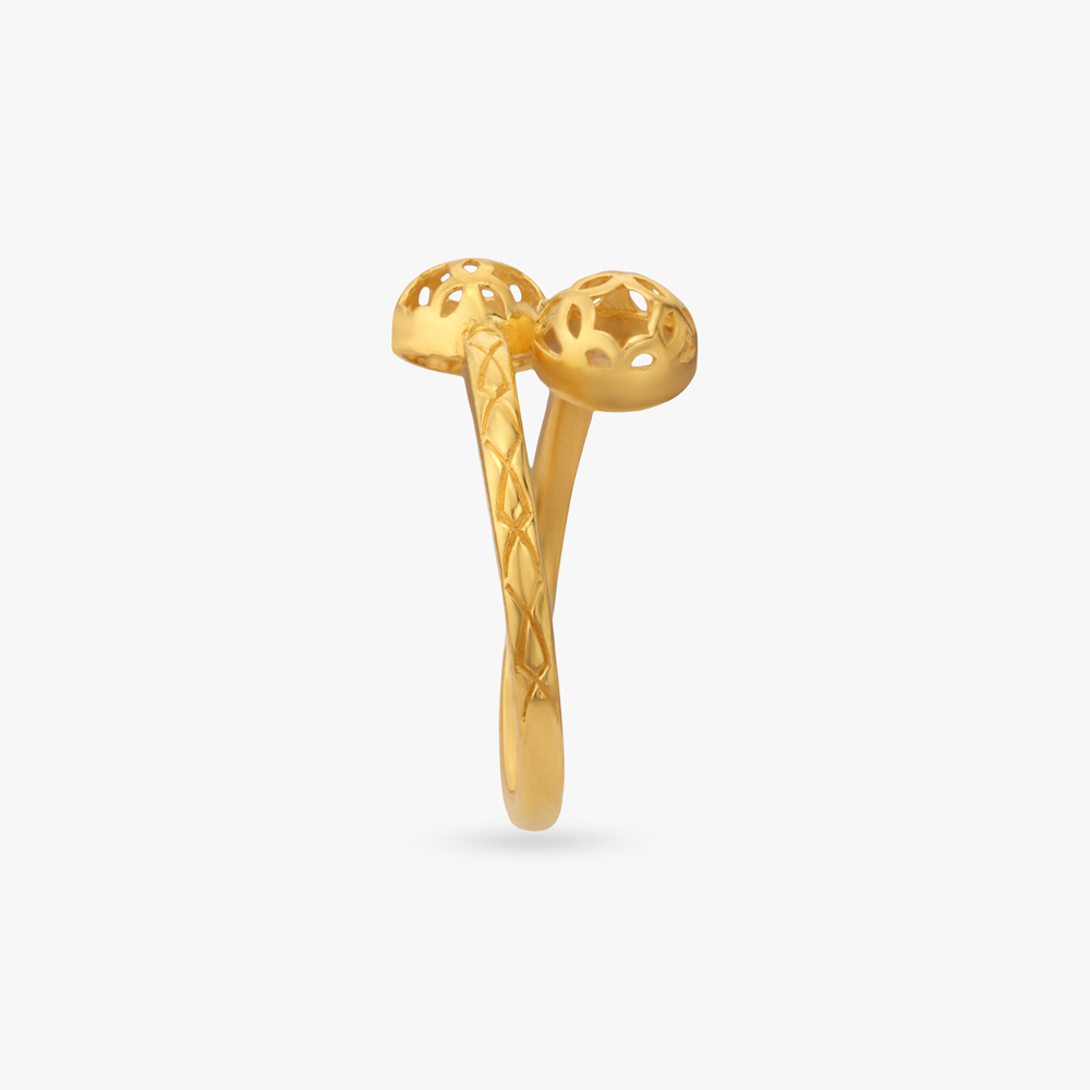 Twin Orb Gold Ring,,hi-res image number null