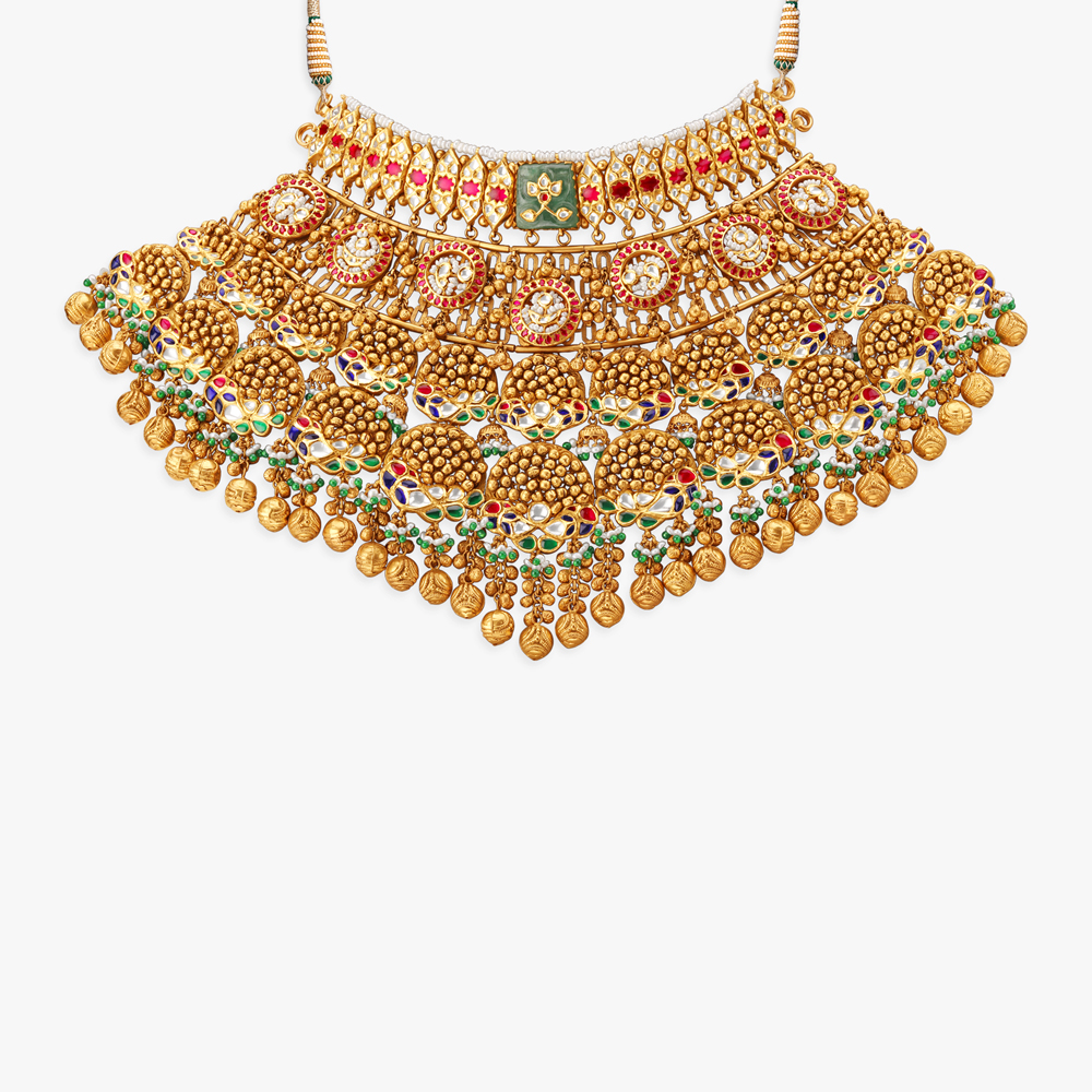 Swarna Sitara Gold Necklace set,,hi-res image number null