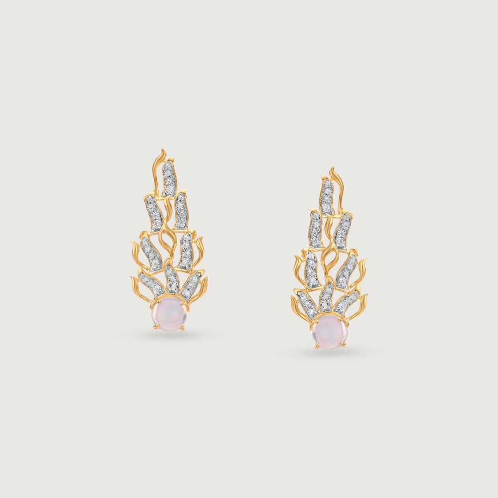 Sunflare Cascade Diamond Drop Earrings,,hi-res image number null