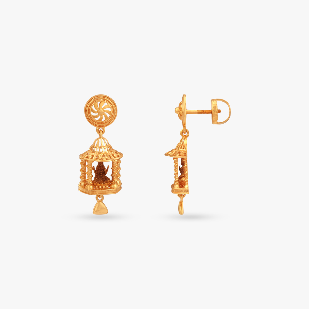 Temple Shrine Jhumka Earrings,,hi-res image number null