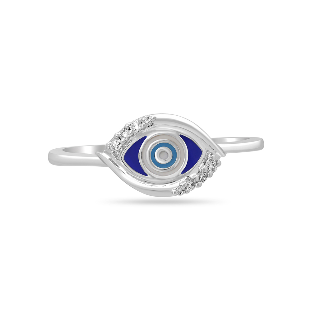14KT White Gold Dazzling Defender Diamond Finger Ring,,hi-res image number null