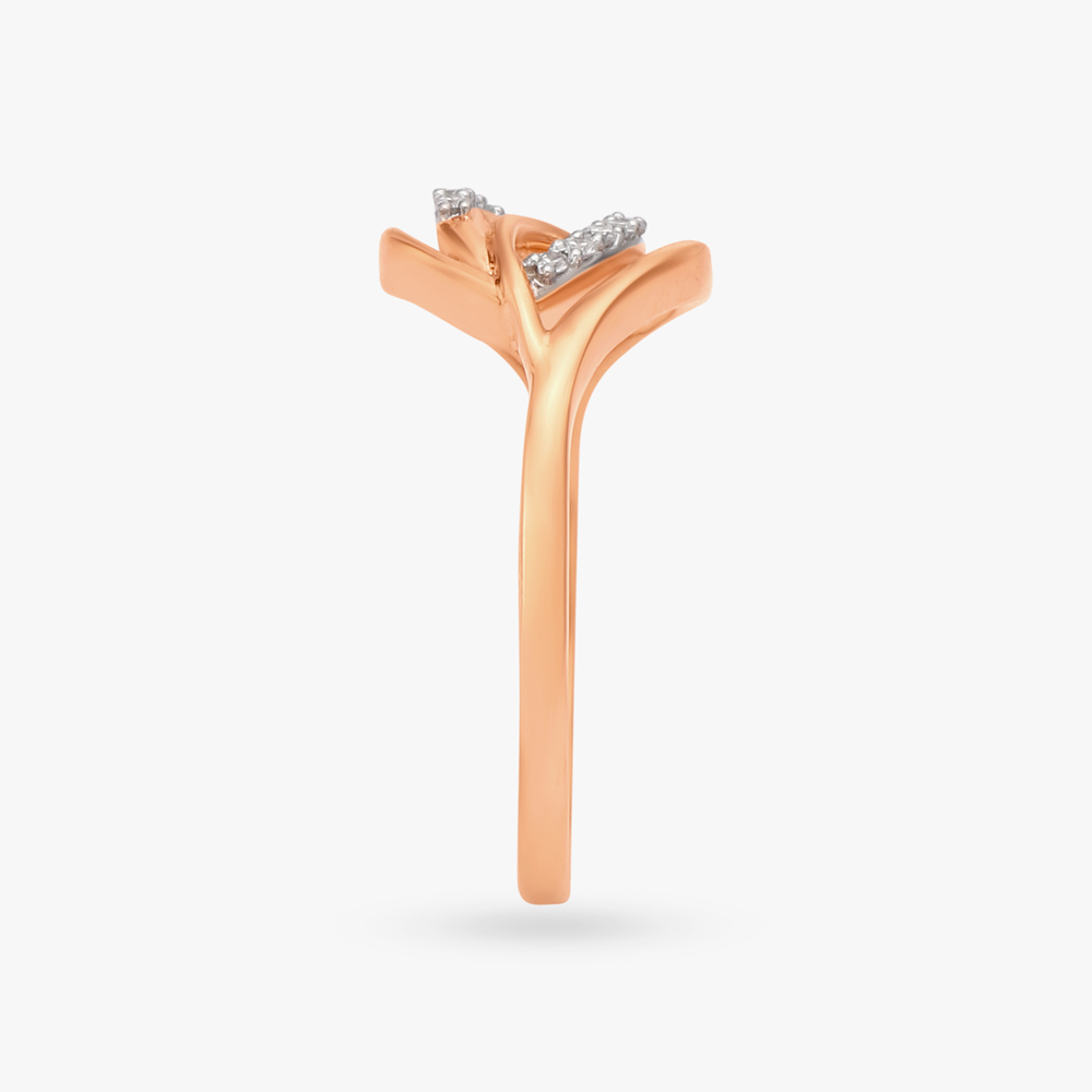 Leaf-Inspired Diamond Finger Ring,,hi-res image number null