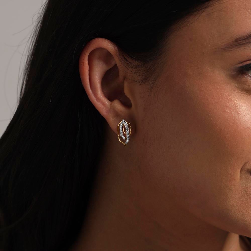 Royal Arch Diamond Hoop Earrings,,hi-res image number null