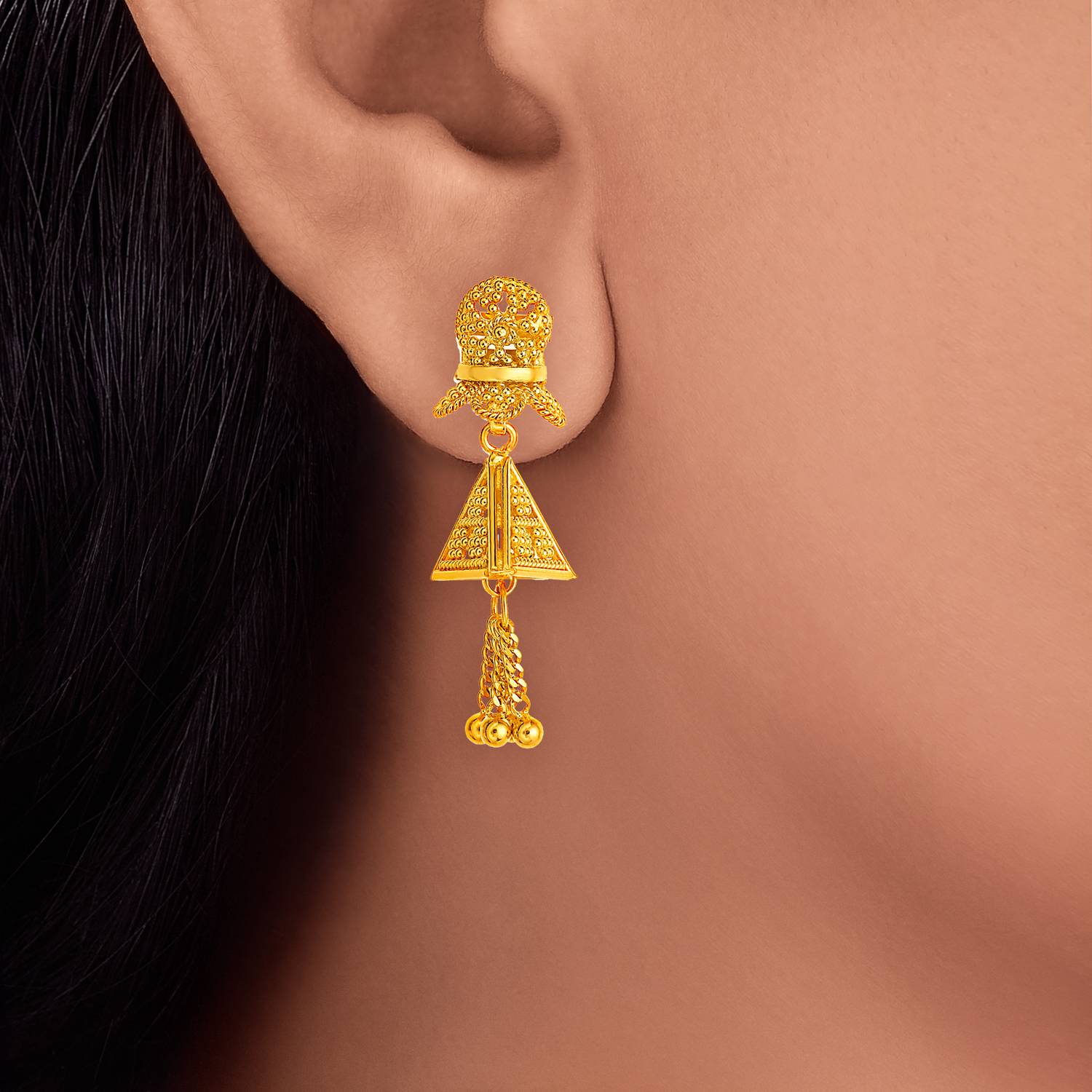 Artistic Fancy Gold Drop Earrings,,hi-res image number null