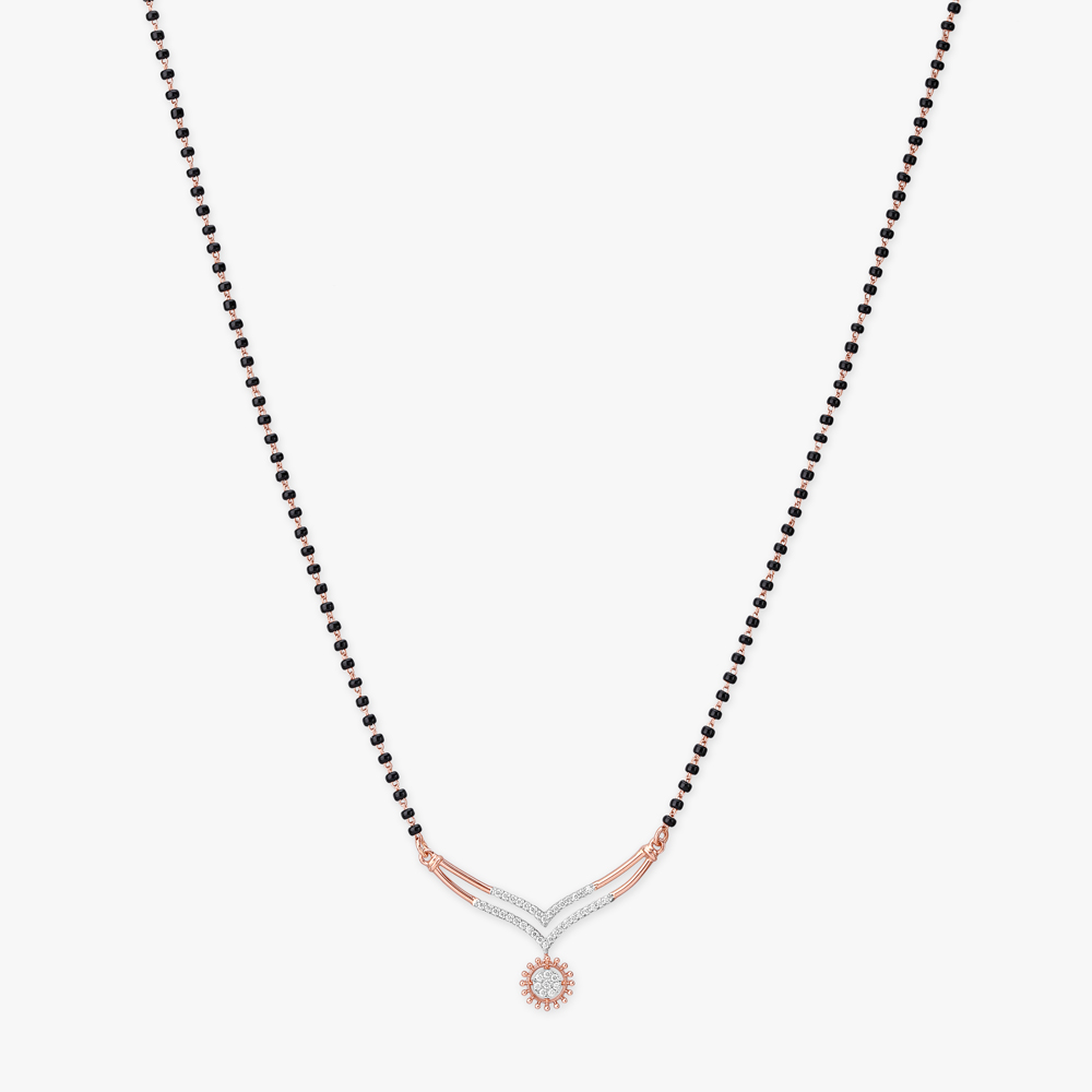 

Sunbeam Curve Diamond Mangalsutra