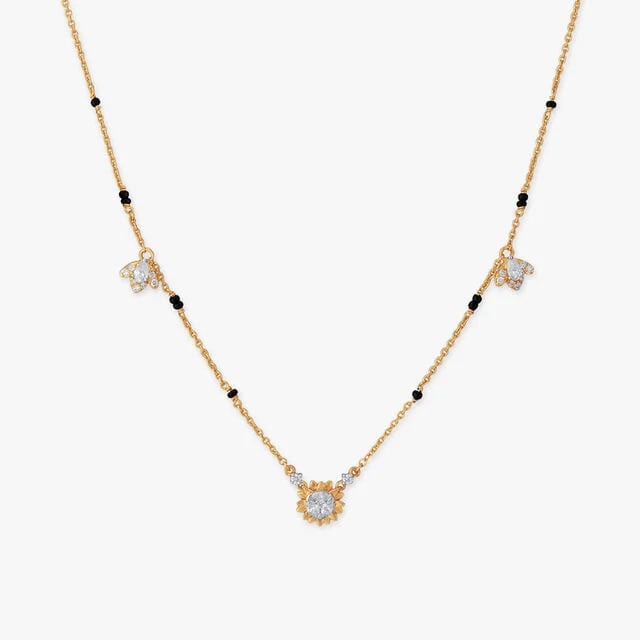 Floral Spark Diamond Mangalsutra,,hi-res image number null