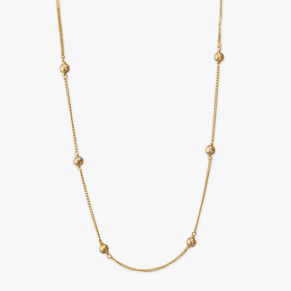 Graceful Beaded Gold Chain,,hi-res image number null