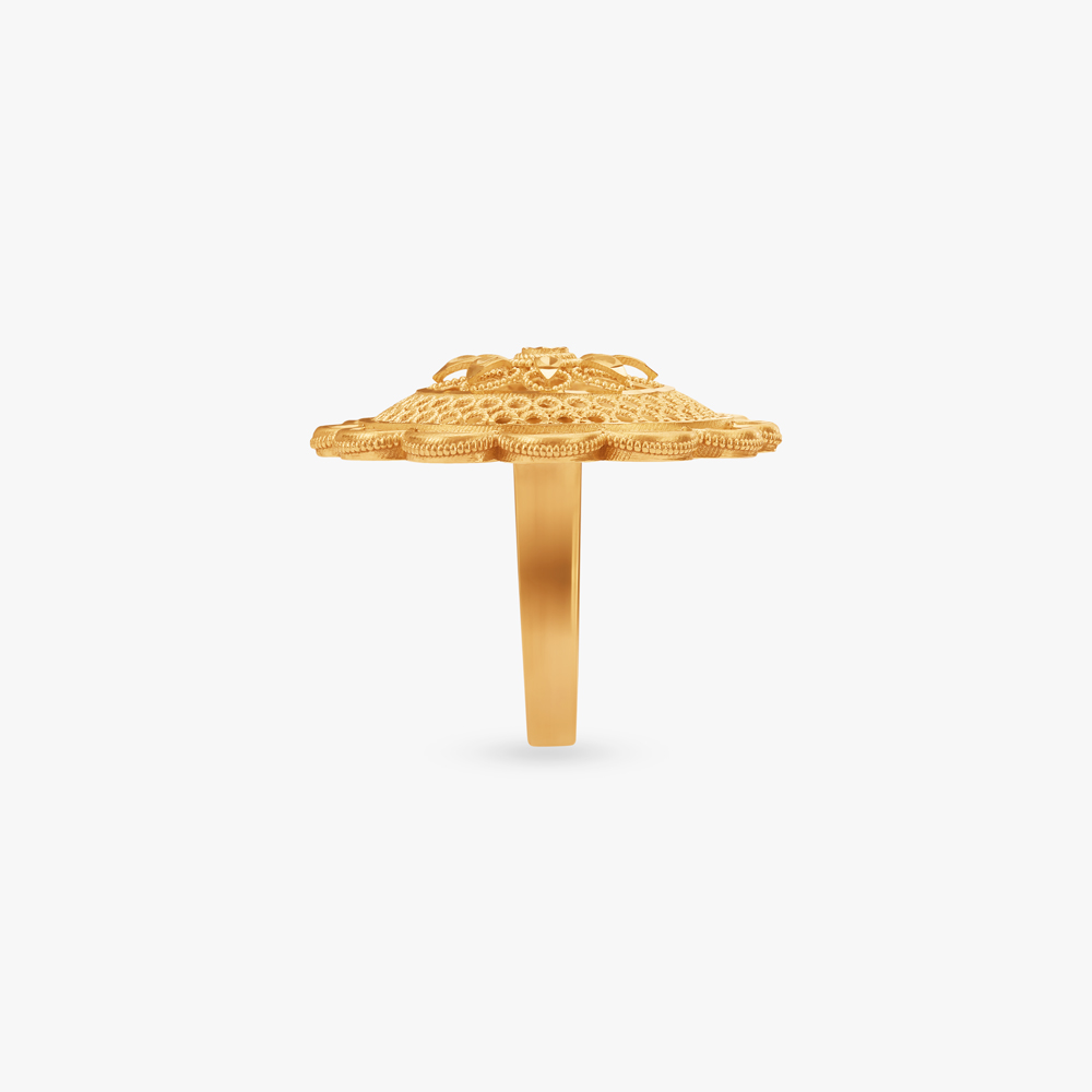 Floral Grandeur Gold Ring,,hi-res image number null
