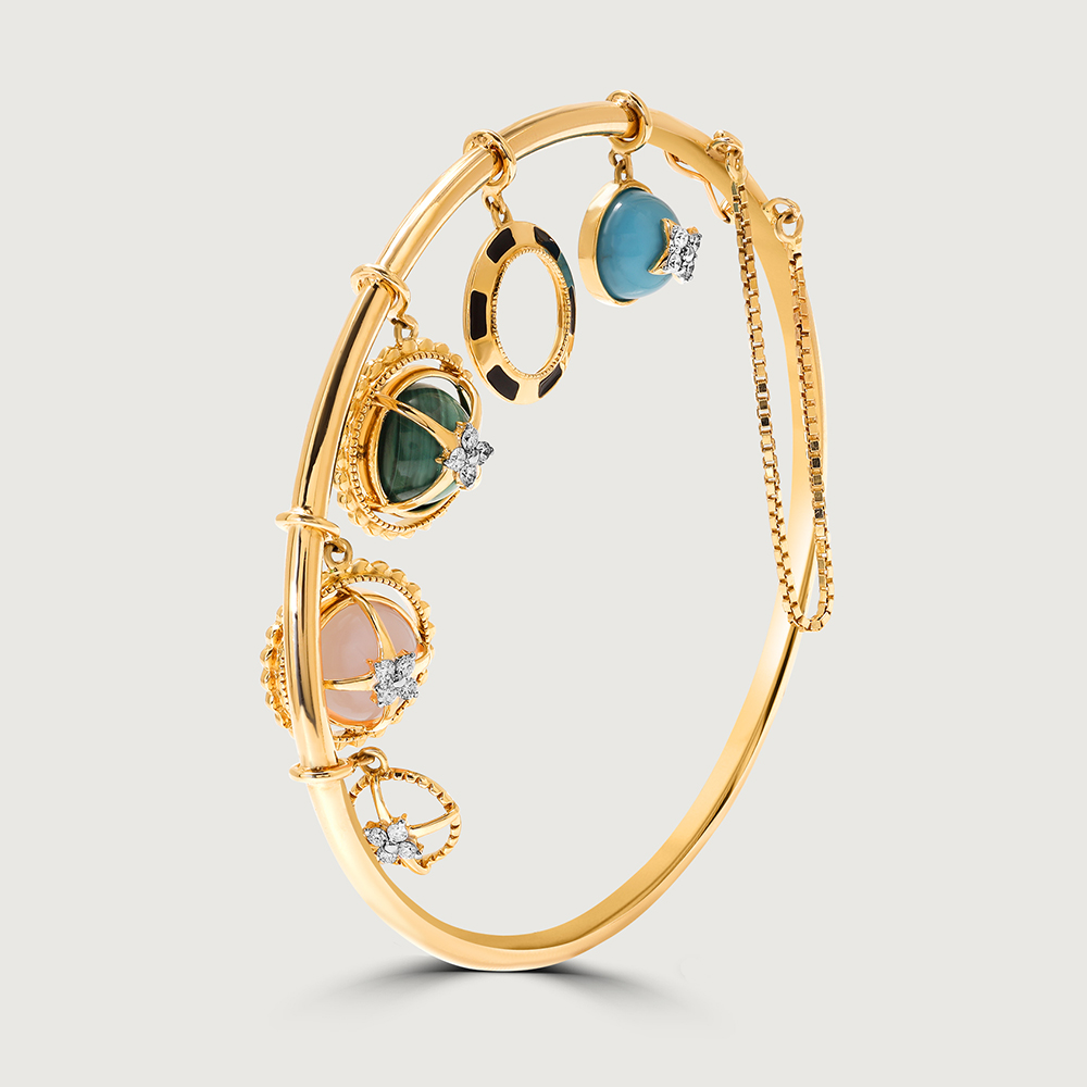 Beam Me Up Charm 14KT Diamond Bangle,,hi-res image number null