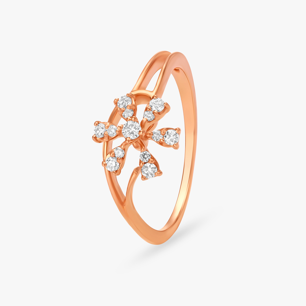 Intricate Floral Diamond Ring
