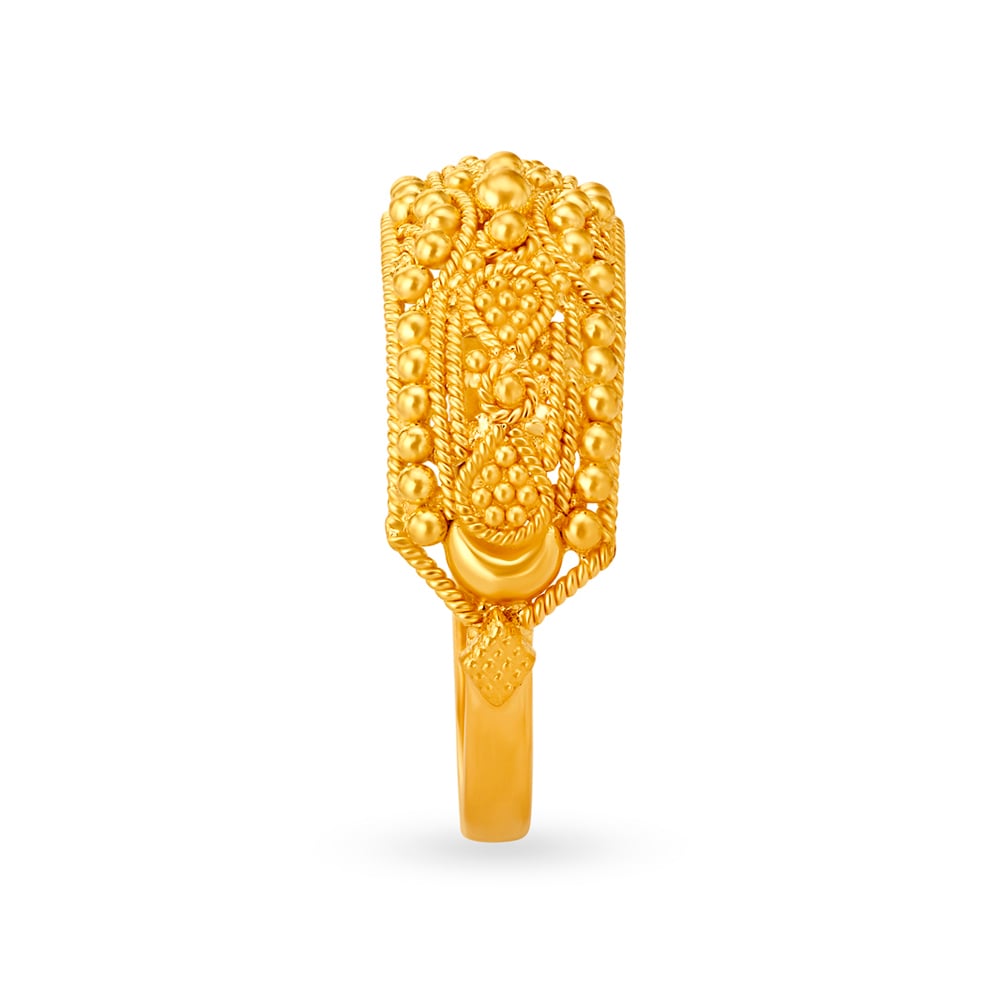 Ornate Antique Gold Finger Ring,,hi-res image number null