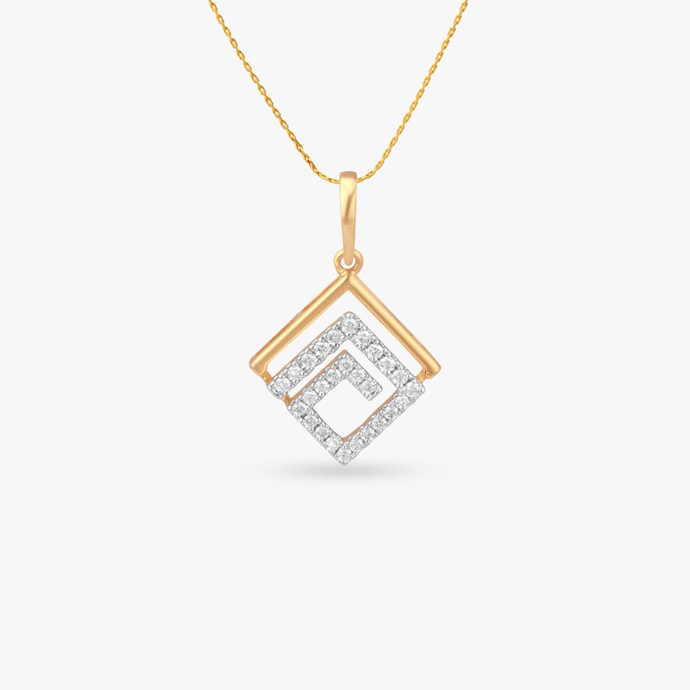 Angular Orbit Diamond Pendant,,hi-res image number null