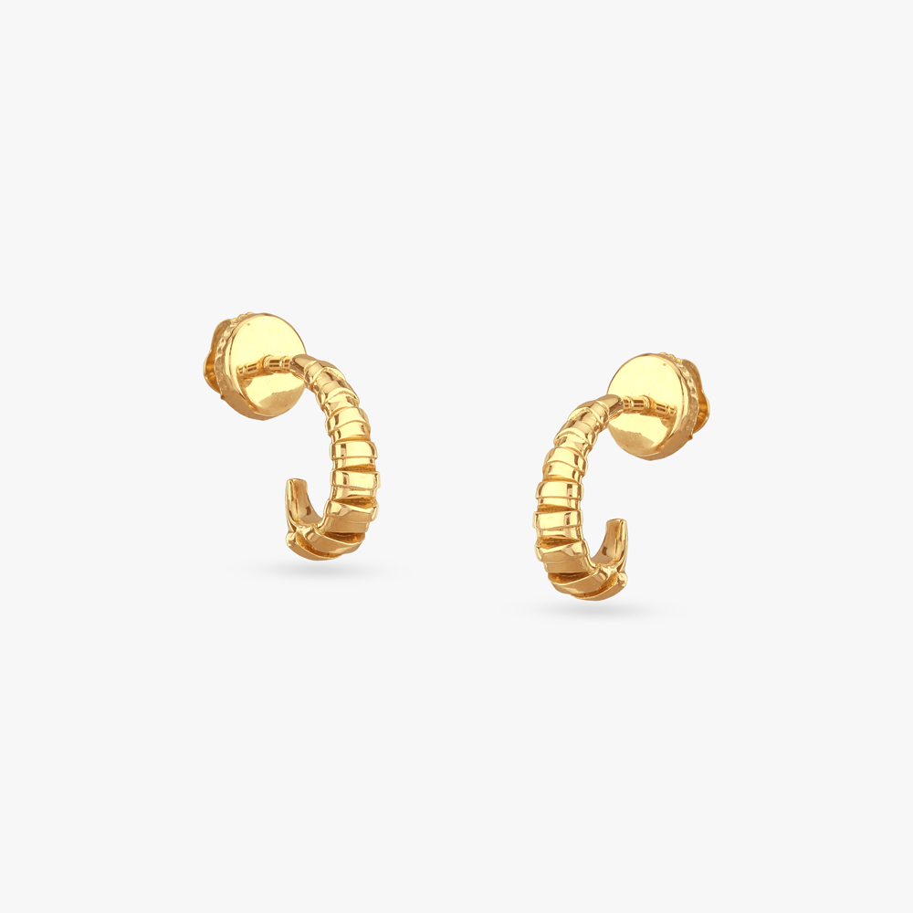 Stack Loop Gold Hoop Earrings,,hi-res image number null